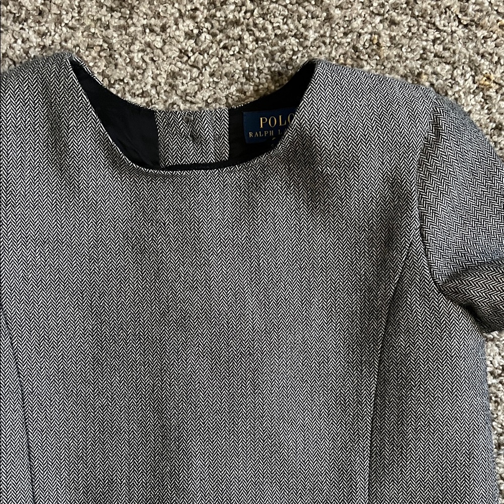 Polo by Ralph Lauren Gray Pleated Dress